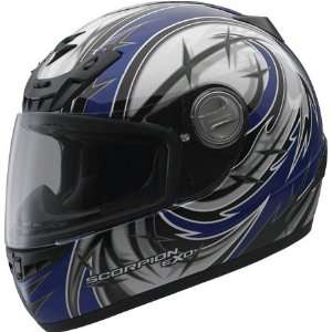 Scorpion EXO 400 Sting Full Face Helmet Medium  Blue 