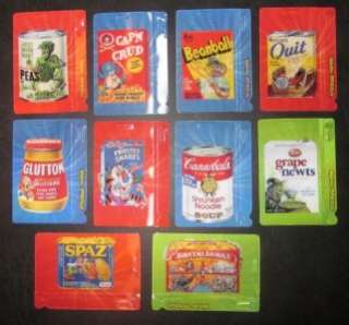 WACKY PACKAGES ANS 8   MOTION BAG TAG SET OF 10  