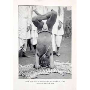  1930 Print Portrait Man Fakir Stand Head India Loin Cloth 