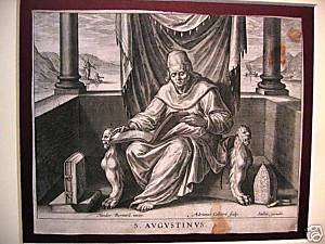 Agostino sanctus Augustinus Collaert Sadler 1600  