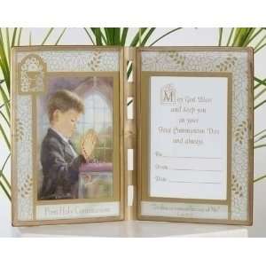  Pack of 12 Kathryn Fincher Communion 7 Boy Glass Plaques 