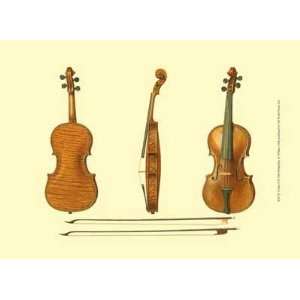  Antique Violins II by William Gibb. Size 7.50 X 10.50 Art 