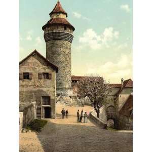 Vintage Travel Poster   Vestner Tower Nuremberg Bavaria Germany 24 X 