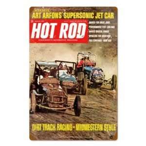   Rod Automotive Dirt Track Racing Vintage Metal Sign