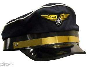 AIRLINE PILOT HAT CAP AIRPLANE Costume  