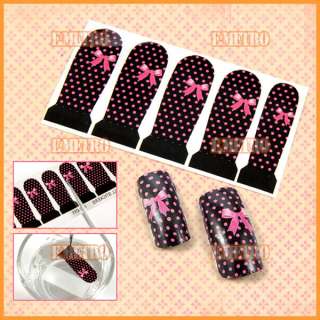Professional 25 Different Designs Nail Art Water Stickers Decals Full 