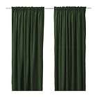 Ikea SANELA Pair of curtains 118, dark green 301.454.26 NIP