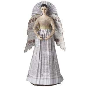  14 Santos Angel Figurine with Paper Wings and Dress 
