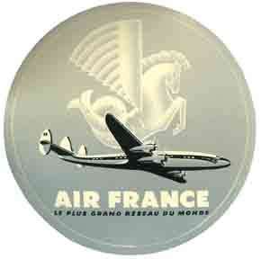 Air France Vintage Looking 1950s Airline Travel Sticker/Decal/Label 