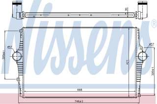 NISSENS Intercooler VOLVO S80 D5 D5252T2 98 06  