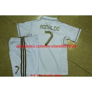 whole soccer jersey 11/12 real madrid kids home soccer jersey football 