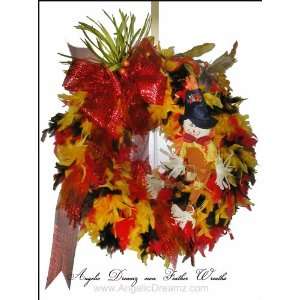  Angelic Dreamz Own HALLOWEEN / FALL FEATHER WREATH WITH 