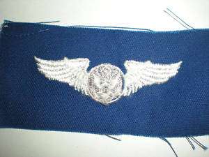 USAF ENLISTED AIRCREW WINGS  COLOR ON BLUE TWILL  