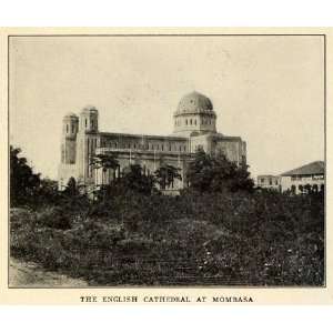 1909 Print English Cathedral Anglican Church Mombasa Kenya East Africa 