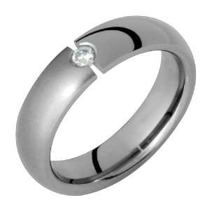    Elegant Comfort Fit Titanium Diamond Ring. Custom Made Jewelry