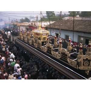 View from Above of Christs Coffin in Good Friday Procession, Antigua 