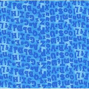  Animal Alphabet quilt fabric. blue tonal. by Moda 10771 21 