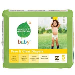   Seventh Generation   Baby Diapers Stage 5 (27+ lbs.) 23 diapers Baby