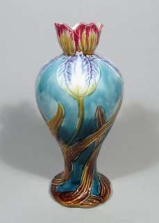 Majolica Art Nouveau Jugendstil Faience Antique Figural Tulip 11 