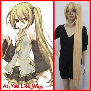 New Long Straight Ponytail Vocaloid Akita Neru Anime Cosplay Party 