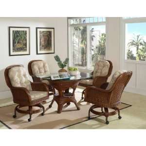 Boca Rattan 32014960 Moroccan Game Arm Chair in Urban Mahogany with 