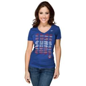  Chicago Cubs Womens Nike Royal Cooperstown Ole Faithful V 