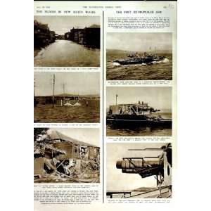  1950 FLOODS SOUTH WALES JET ENGINES LUCY ASHTON SHIP
