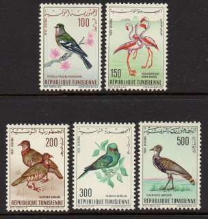 Tunisia 1965 6 Birds VF MNH (C28 32)  