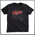 New Mens Black VICTORY Motorcycle BIKE T shirt tshirt TEE Vegas 