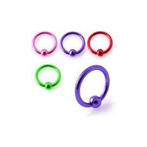  Surgical steel Anodised BCR ring Body Jewellery Jewelry