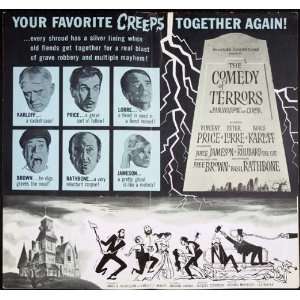  The Comedy of Terrors   Movie Poster   27 x 40