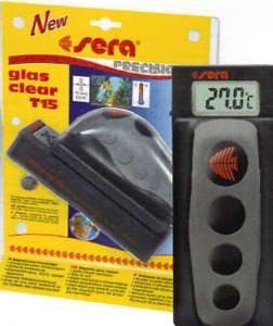 sera Glas Clear T6 Algae Magnet w/ digital thermometer  