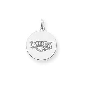  Sterling Silver Philladelphia Eagles Med Disc Logo Charm 