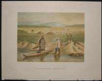 1884 Antique Print of Beluga Indian Eskimo Canoe Alaska  