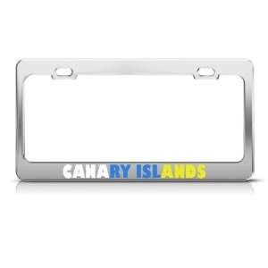  Canary Island Flag Country Metal license plate frame Tag 