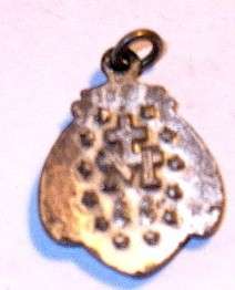 Vintage Catholic Medal Virgin Mary 3/4 High  