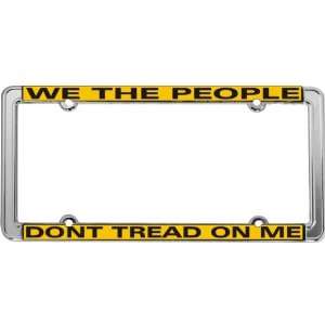 Dont Tread on Me   Gadsden Tea Party Thin Rim License Plate Frame 