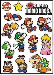 14 OF Super Mario bros VINYL STICKER DECAL  