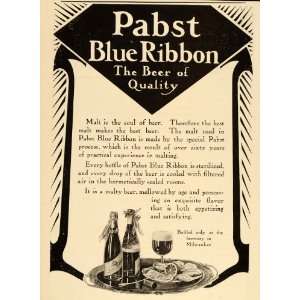  1905 Vintage Ad Pabst Blue Ribbon Beer Bottles Tray 