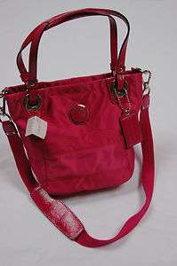   COACH Alex Quilted Small Tote Crossbody Bag #14417 Raspberry  