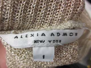 ALEXIA ADMORE Beige Long Sleeve Shrug Cropped Sweater 1  
