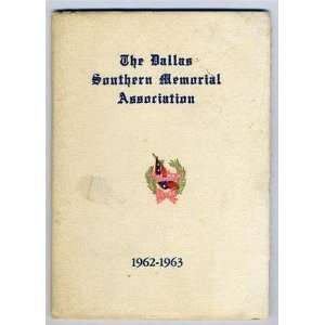  Dallas Southern Memorial Association Booklet 1962 