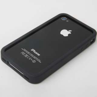 NEW PURE CASE Back COVER APPLE IPHONE 4 Gel BLACK  