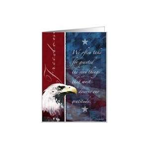 Bald Eagle Gratitude   Troop Support Card Card