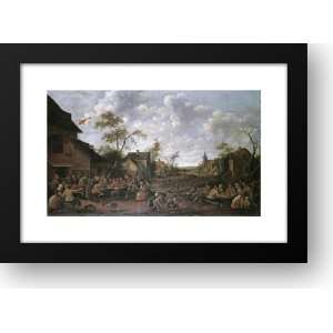  Peasants Feasting On a Village Street 24x18 Framed Art 