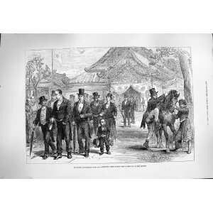  1877 Japanese Government Officials Mikado Men Horse