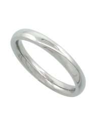 Surgical Steel 3mm Domed Wedding Band Thumb / Toe Ring Comfort Fit 