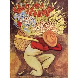  Vendedora de Flores by Diego Rivera 9x12 Health 