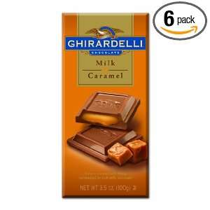 Ghirardelli Chocolate Bar, Milk & Caramel, 3.5 Ounce Bars (Pack of 6 