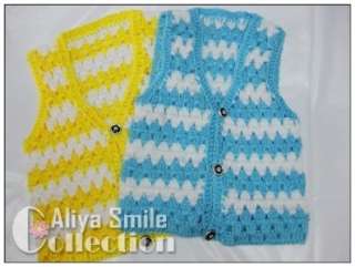 Handmade Baby Crochet Vest Kids Sweater Girls Waistcoat 12M 2T  